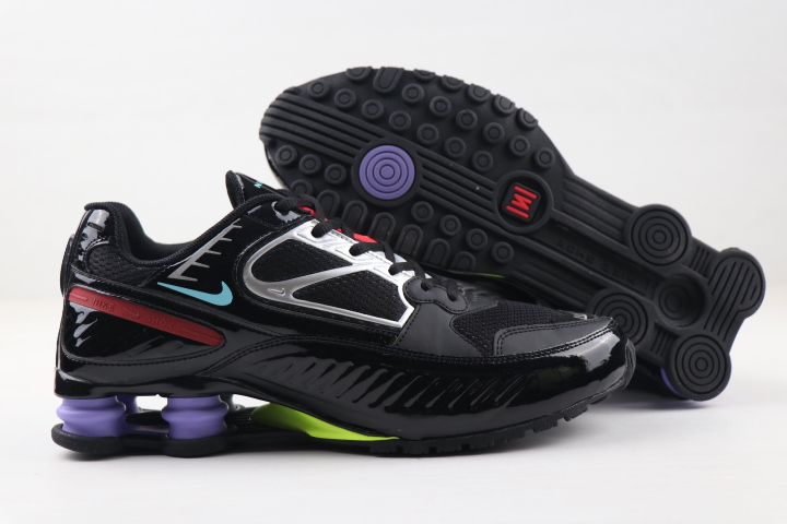 Women Nike Shox Enigma SP Black Purple Silver Red Shoes